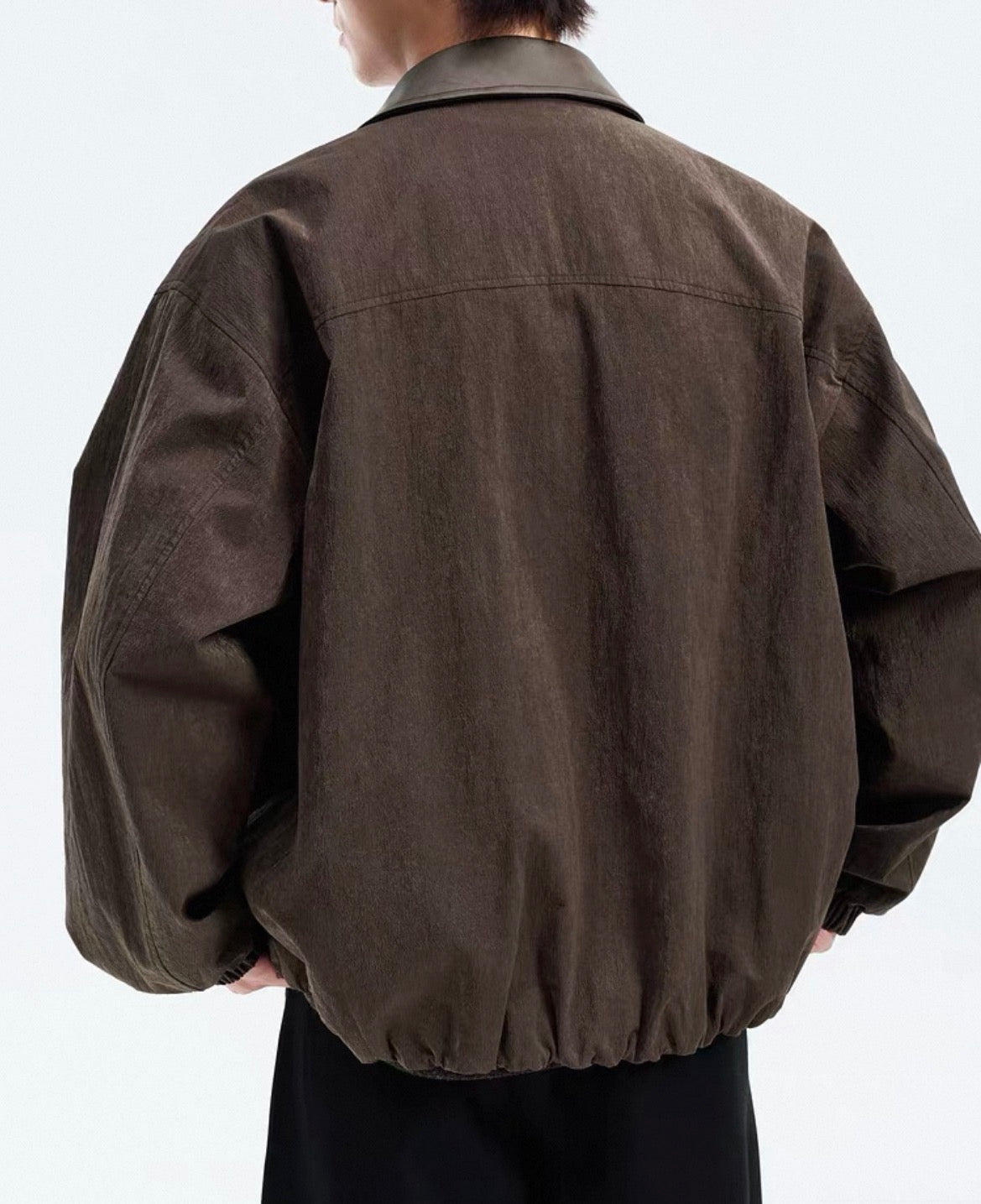 COLLAR LEATHER JACKET