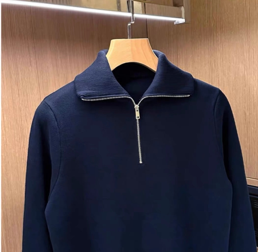 Klassischer Herren Zip-Cardigan