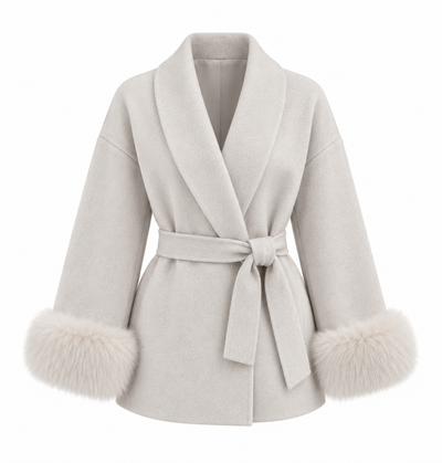 FURRY WRAP COAT