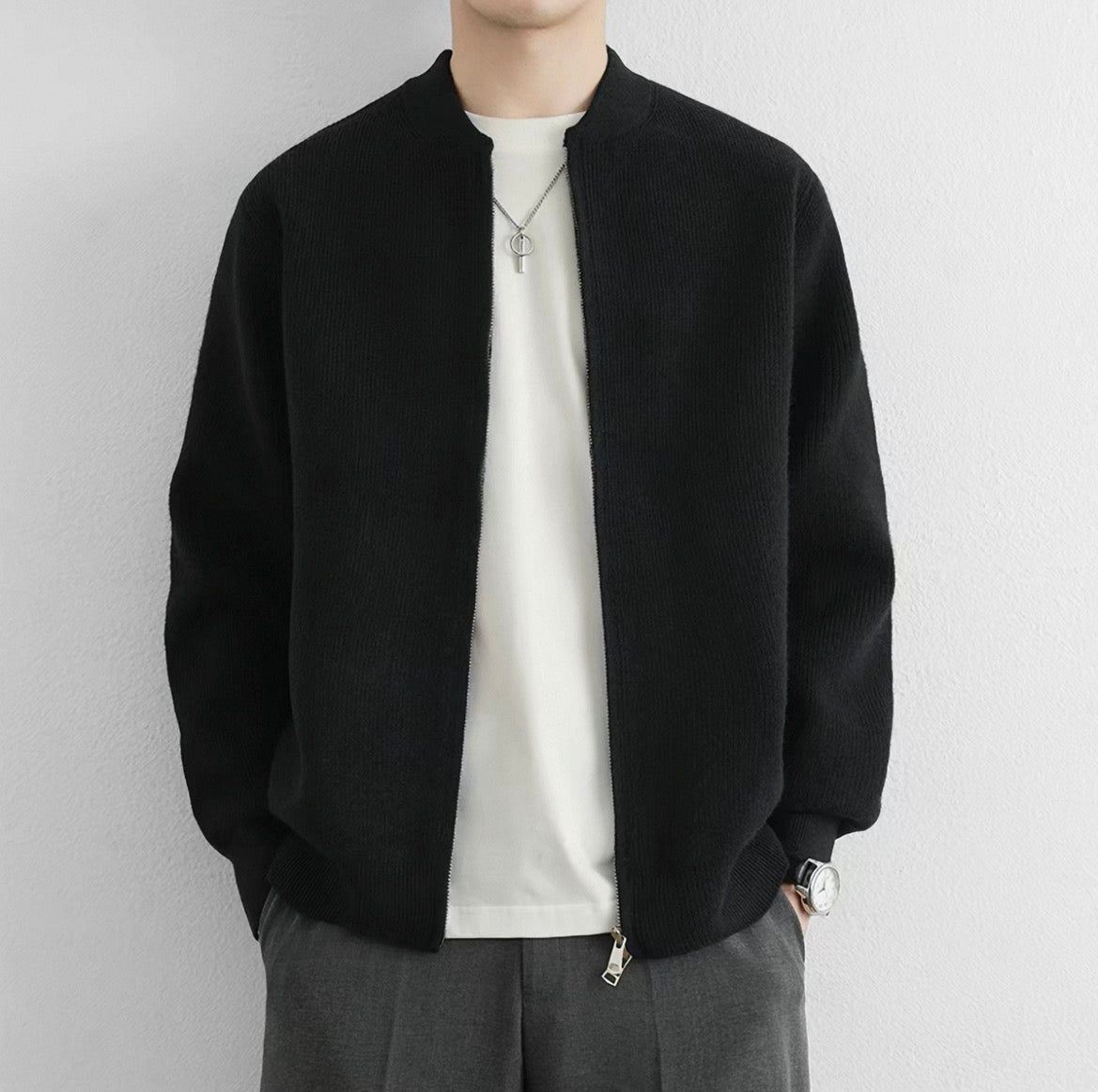 BOMBER KNIT JACKET