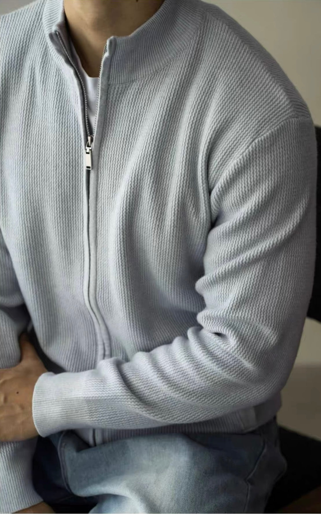 Eleganter Zip-Cardigan