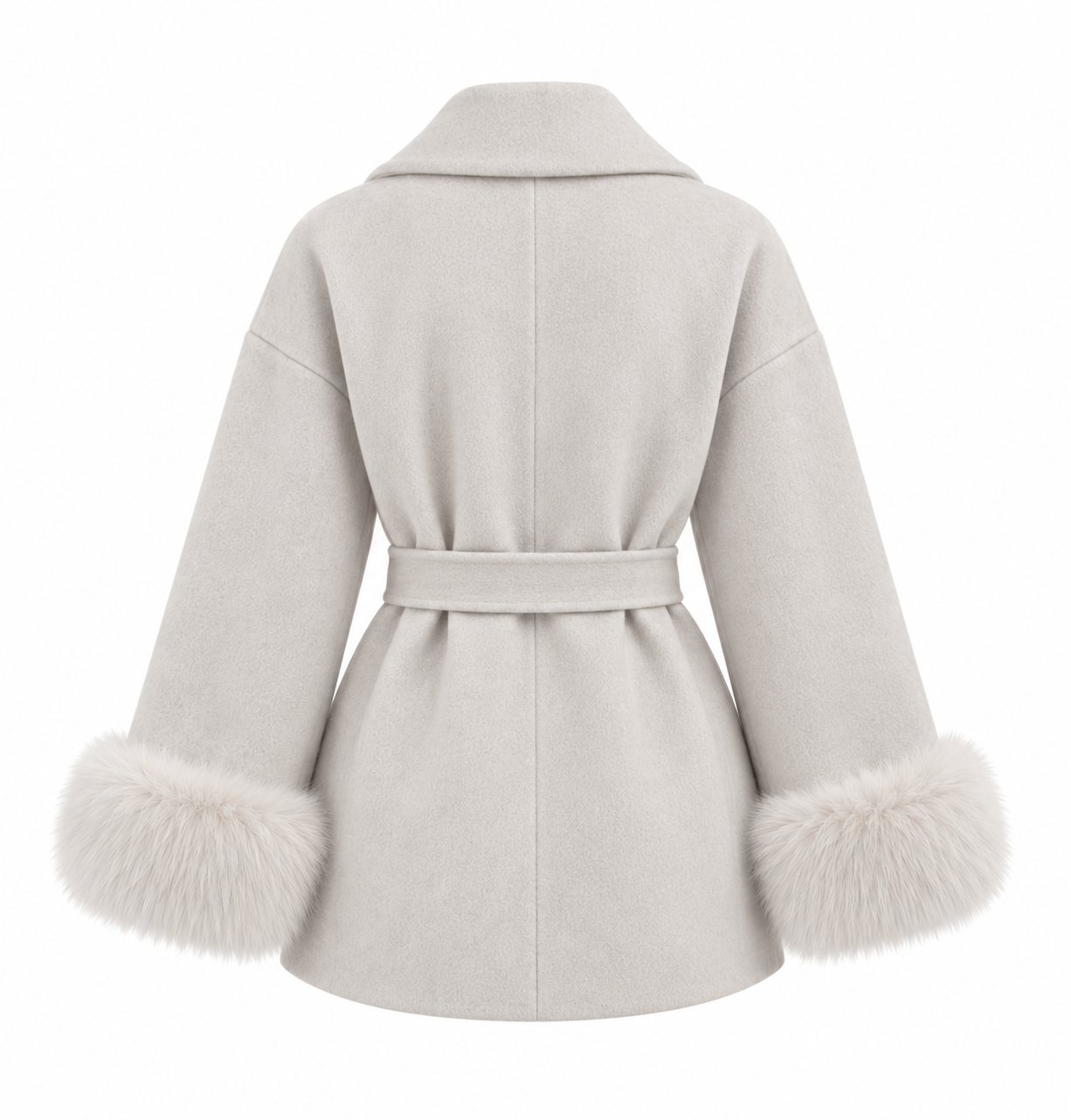 FURRY WRAP COAT