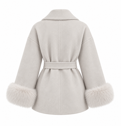 FURRY WRAP COAT