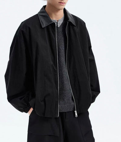 COLLAR LEATHER JACKET