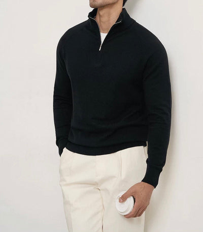 HALF-ZIP SWEATER