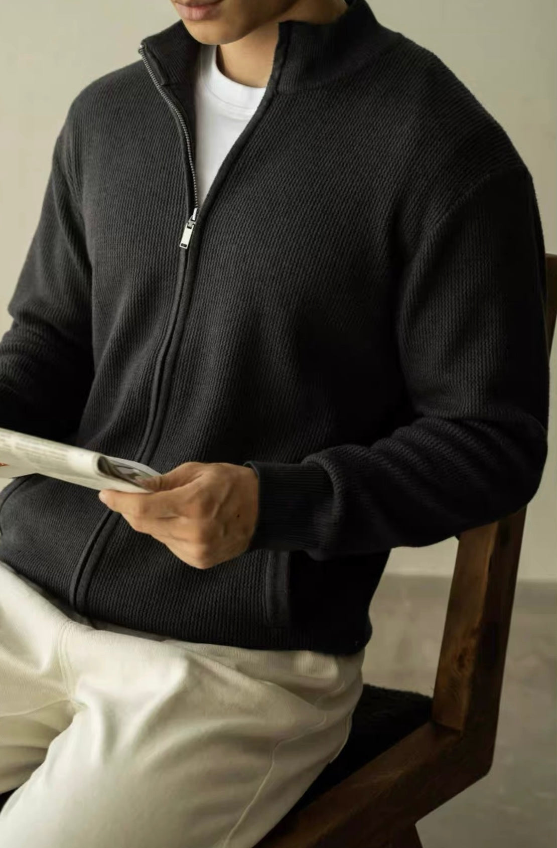 Eleganter Zip-Cardigan