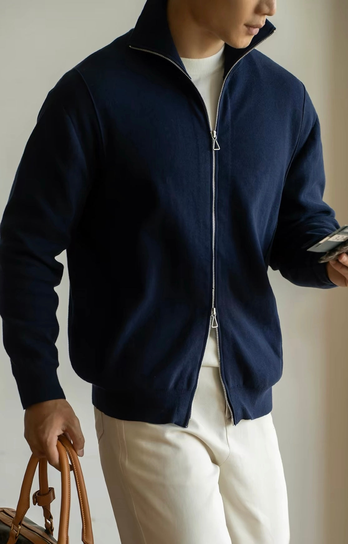 Hochwertige Herren Strickjacke